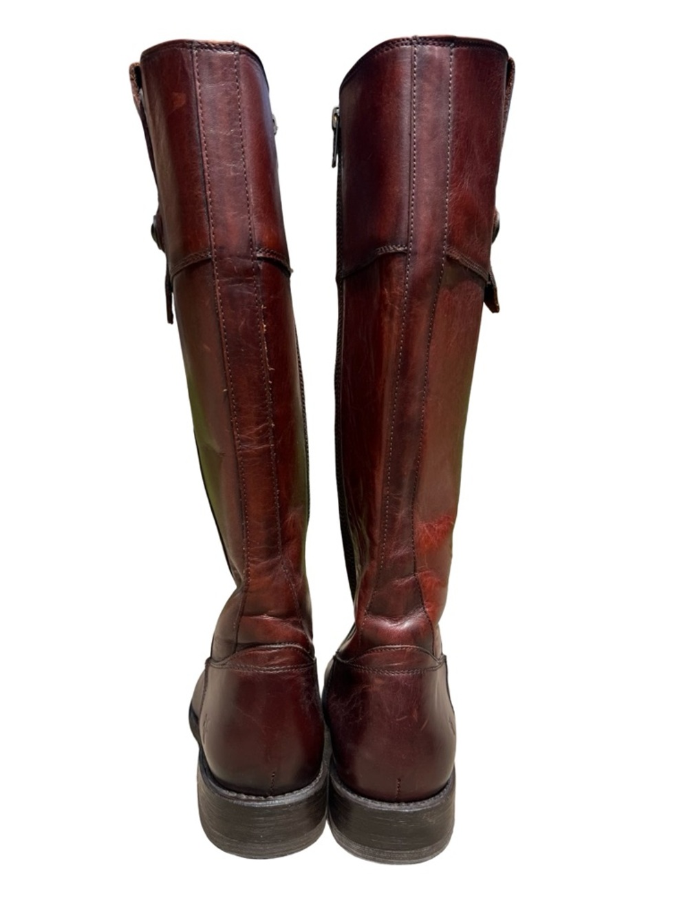 FRYE Jayden Redwood Brown Tall Leather Riding Boots Sz 5.5 Equestrian‎ Western - Picture 8 of 13